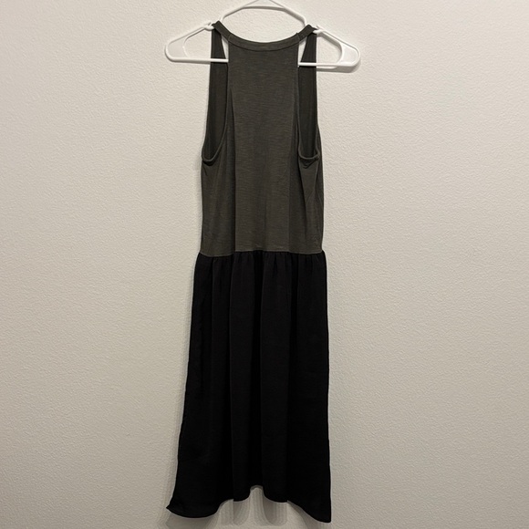 Dolan Olive and Black Midi Dress casual comfy lightweight everyday dress - Picture 3 of 11